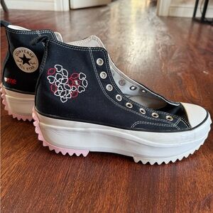 Converse Black and White Platform High-Tops